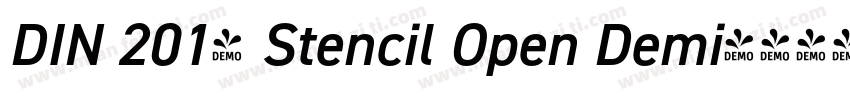 DIN 2014 Stencil Open Demi字体转换